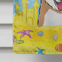 Shiba Inu Summer Beach Flag Canvas House Size BB2093CHF