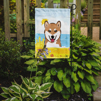 Shiba Inu Summer Beach Flag Garden Size BB2093GF