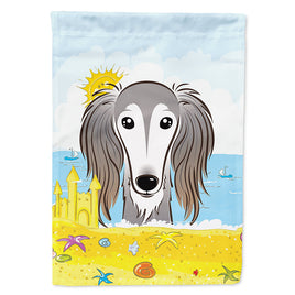 Saluki Summer Beach Flag Canvas House Size BB2097CHF