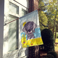 Weimaraner Summer Beach Flag Canvas House Size BB2099CHF