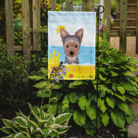 Yorkie Puppy Summer Beach Flag Garden Size BB2100GF