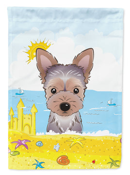 Yorkie Puppy Summer Beach Flag Garden Size BB2100GF