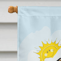 Chocolate Labrador Summer Beach Flag Canvas House Size BB2102CHF