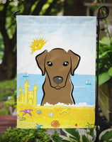 Chocolate Labrador Summer Beach Flag Garden Size BB2102GF