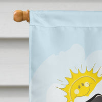 Black Labrador Summer Beach Flag Canvas House Size BB2103CHF