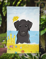 Black Labrador Summer Beach Flag Garden Size BB2103GF