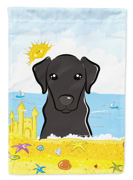 Black Labrador Summer Beach Flag Garden Size BB2103GF