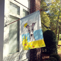 Italian Greyhound Summer Beach Flag Canvas House Size BB2104CHF