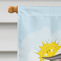 Italian Greyhound Summer Beach Flag Canvas House Size BB2104CHF