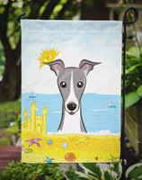 Italian Greyhound Summer Beach Flag Garden Size BB2104GF