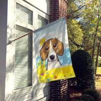 Beagle Summer Beach Flag Canvas House Size BB2107CHF