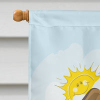 Beagle Summer Beach Flag Canvas House Size BB2107CHF