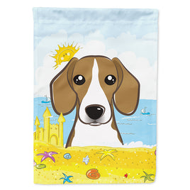 Beagle Summer Beach Flag Canvas House Size BB2107CHF