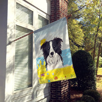 Border Collie Summer Beach Flag Canvas House Size BB2109CHF