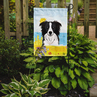 Border Collie Summer Beach Flag Garden Size BB2109GF