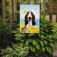 Basset Hound Summer Beach Flag Garden Size BB2111GF