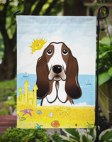 Basset Hound Summer Beach Flag Garden Size BB2111GF