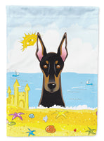 Doberman Summer Beach Flag Canvas House Size BB2113CHF