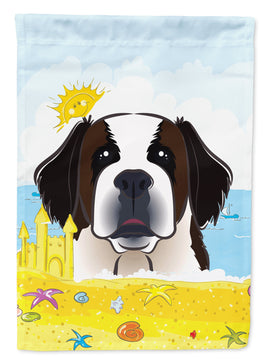 Saint Bernard Summer Beach Flag Canvas House Size BB2114CHF