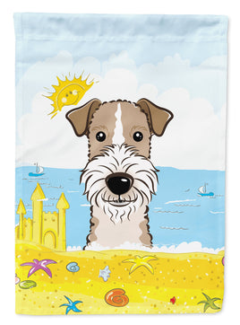 Wire Haired Fox Terrier Summer Beach Flag Garden Size BB2115GF