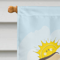 Golden Retriever Summer Beach Flag Canvas House Size BB2120CHF