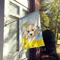 Buff Poodle Summer Beach Flag Canvas House Size BB2126CHF