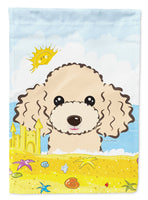 Buff Poodle Summer Beach Flag Garden Size BB2126GF