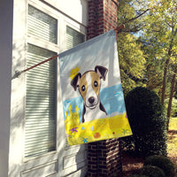 Jack Russell Terrier Summer Beach Flag Canvas House Size BB2129CHF