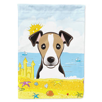 Jack Russell Terrier Summer Beach Flag Canvas House Size BB2129CHF