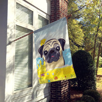 Fawn Pug Summer Beach Flag Canvas House Size BB2130CHF