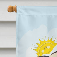 Fawn Pug Summer Beach Flag Canvas House Size BB2130CHF