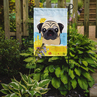 Fawn Pug Summer Beach Flag Garden Size BB2130GF