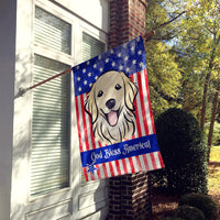 Golden Retriever Flag Canvas House Size BB2135CHF