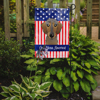 God Bless American Flag with Chocolate Labrador Flag Garden Size BB2164GF