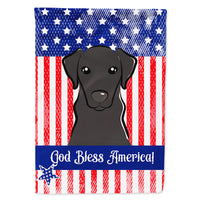 God Bless American Flag with Black Labrador Flag Canvas House Size BB2165CHF