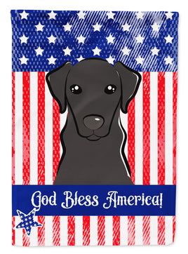 God Bless American Flag with Black Labrador Flag Garden Size BB2165GF