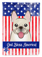 God Bless American Flag with French Bulldog Flag Canvas House Size BB2168CHF