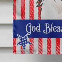 God Bless American Flag with Border Collie Flag Canvas House Size BB2171CHF