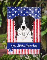 God Bless American Flag with Border Collie Flag Garden Size BB2171GF