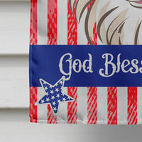 God Bless American Flag with Chihuahua Flag Canvas House Size BB2181CHF