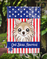 God Bless American Flag with Chihuahua Flag Garden Size BB2181GF