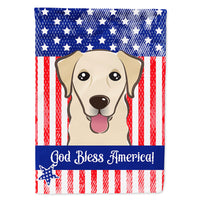 God Bless American Flag with Golden Retriever Flag Canvas House Size BB2182CHF