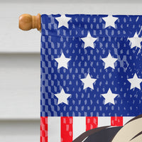 God Bless American Flag with Fawn Pug Flag Canvas House Size BB2192CHF