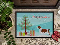 Welsh Springer Spaniel Merry Christmas Tree Indoor or Outdoor Mat 18x27 BB2918MAT