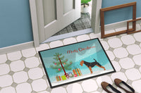 Airedale Terrier Merry Christmas Tree Indoor or Outdoor Mat 24x36 BB2975JMAT