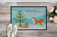 Akita Merry Christmas Tree Indoor or Outdoor Mat 18x27 BB2990MAT