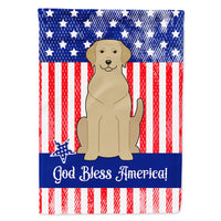 Patriotic USA Yellow Labrador Flag Canvas House Size BB3050CHF