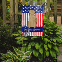 Patriotic USA Yellow Labrador Flag Garden Size