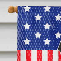 Patriotic USA Black Labrador Flag Canvas House Size BB3052CHF