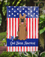 Patriotic USA German Shepherd Flag Garden Size